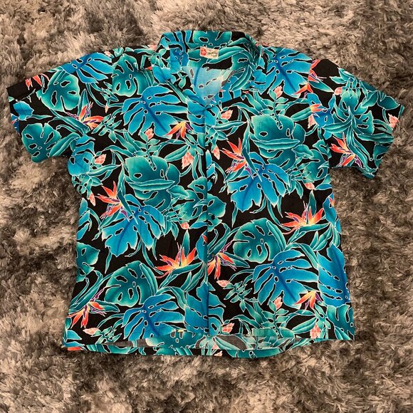 Hilo Hattie Shirt Mens 3XL Tropical Orchids Print The Hawaiian Original Vintage - Picture 1 of 8
